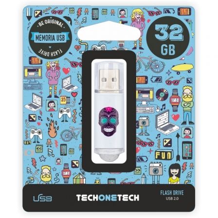 Priego-Mobile-comprar-Pendrive 32GB Tech One Tech Calavera Maya USB 2.0