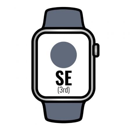 Priego-Mobile-comprar-Apple Watch SE 3rd/ GPS/ 40mm/ Caja de Aluminio Plata/ Correa Deportiva Azul Tempestad M/L