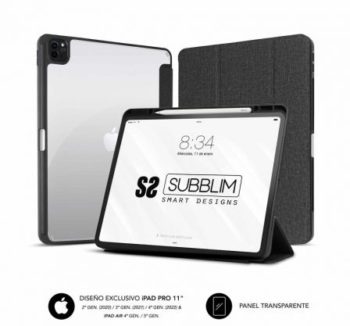 Priego-Mobile-comprar-Funda Subblim Clear Shock para Tablet iPad Pro 11" 2020-2022/ Negra