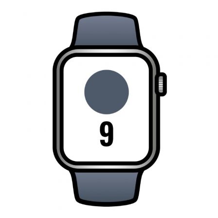 Priego-Mobile-comprar-Apple Watch Series 9/ Gps/ Cellular/ 41 mm/ Caja de Acero Plata/ Correa deportiva Azul Tempestad M/L